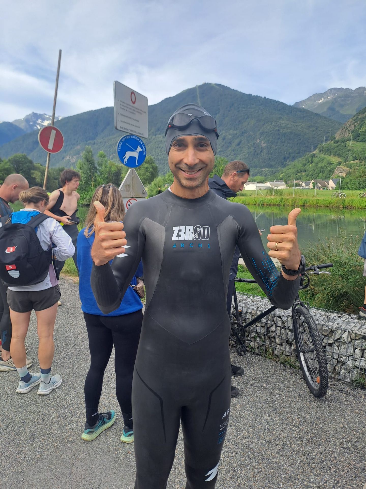 Riccardo Albertoni prêt pour son premier triathlon